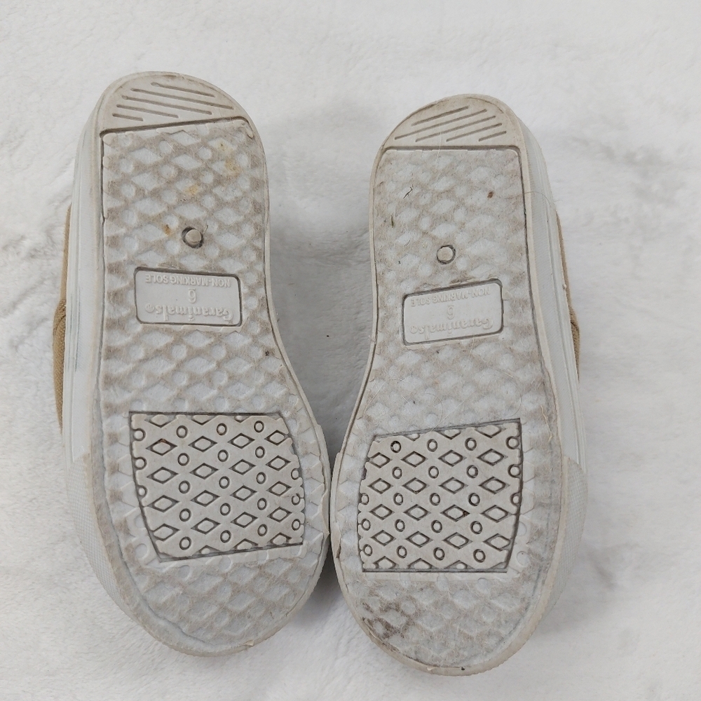 GARANIMALS TODDLER BOYS TAN BROWN NEUTRAL SLIDE ON SLIP ON CANVAS SHOES SIZE 6 - Picture 9 of 10